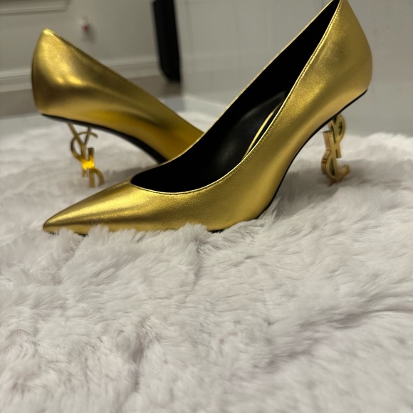 Saint Laurent Gold Leather Opyum 85. - Picture 7 of 7